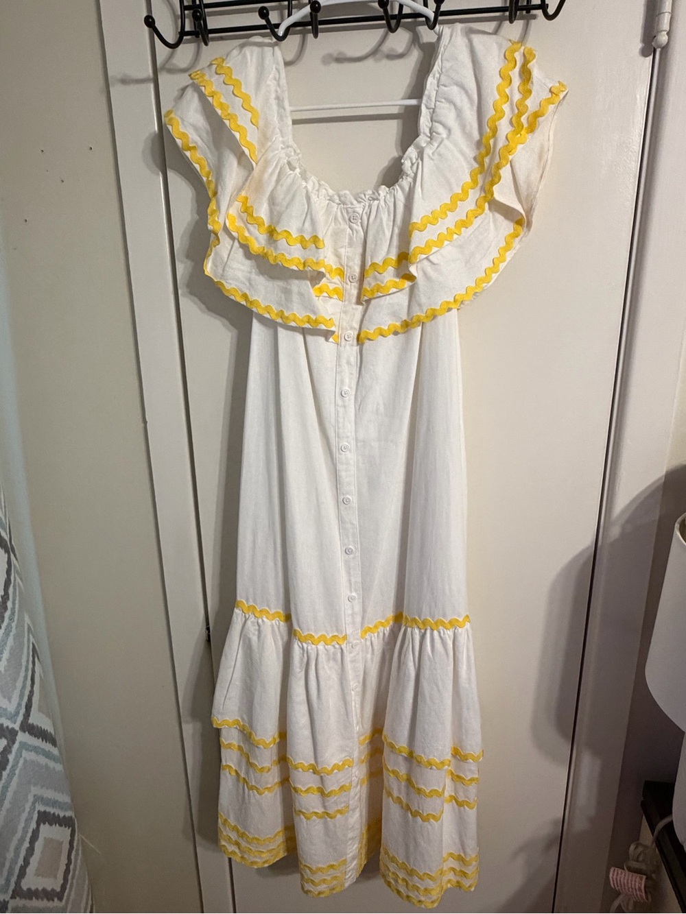 Lisa Marie Fernandez Ivory Button-Front Dress